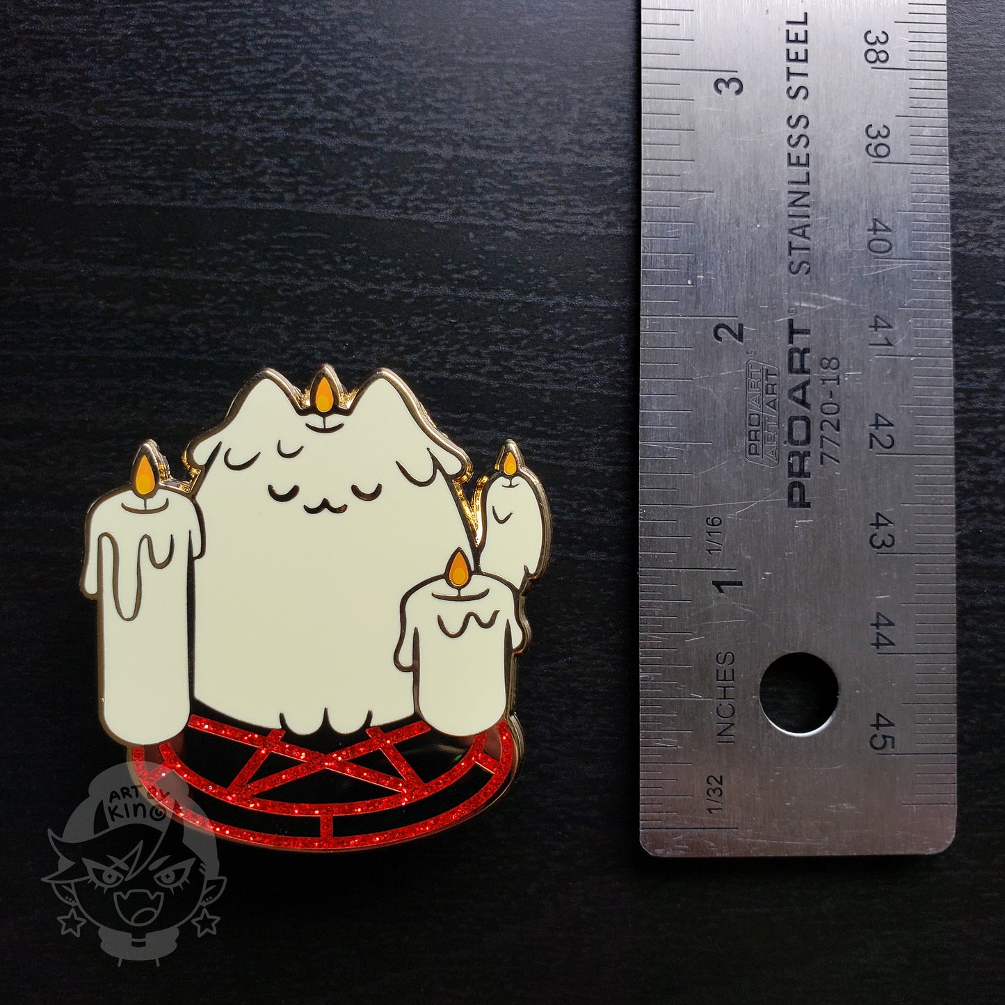 Candle Cat Enamel Pin