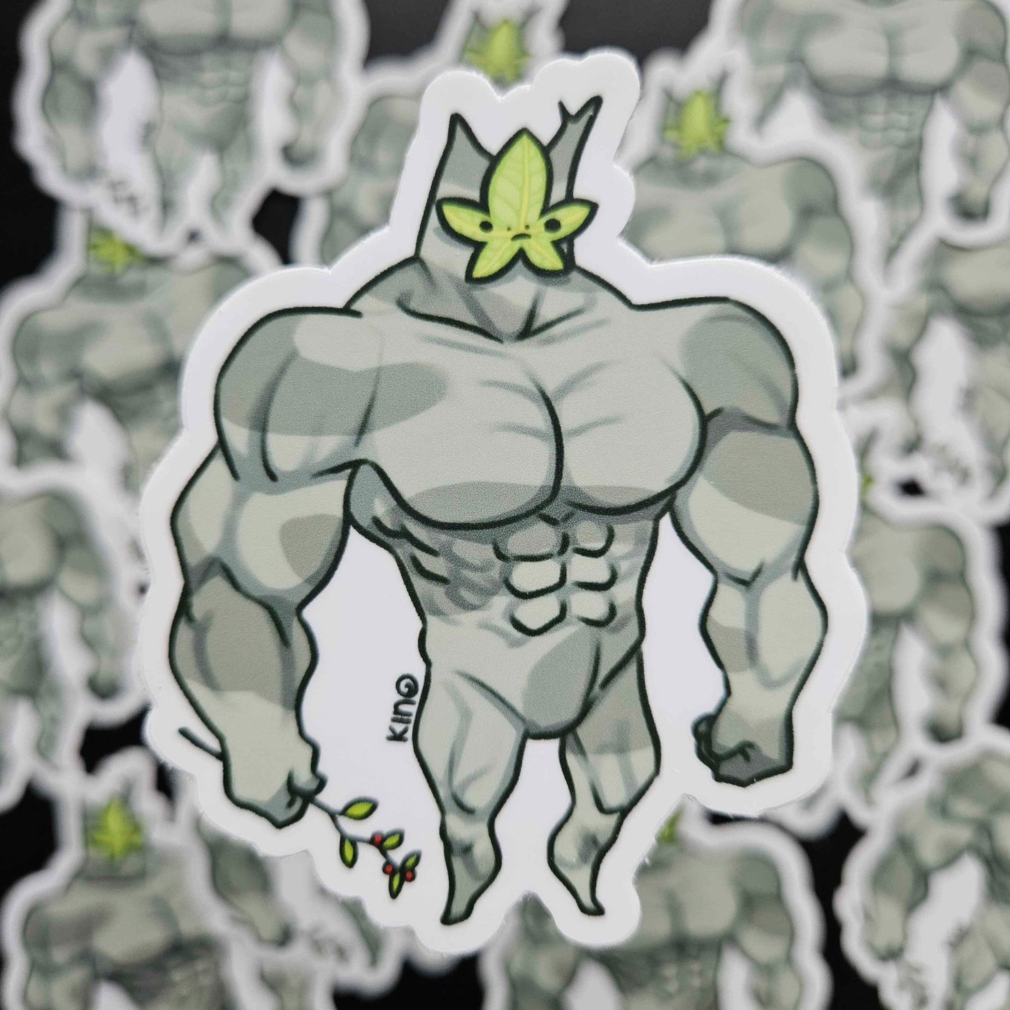 Buff Leaf Guy Sticker