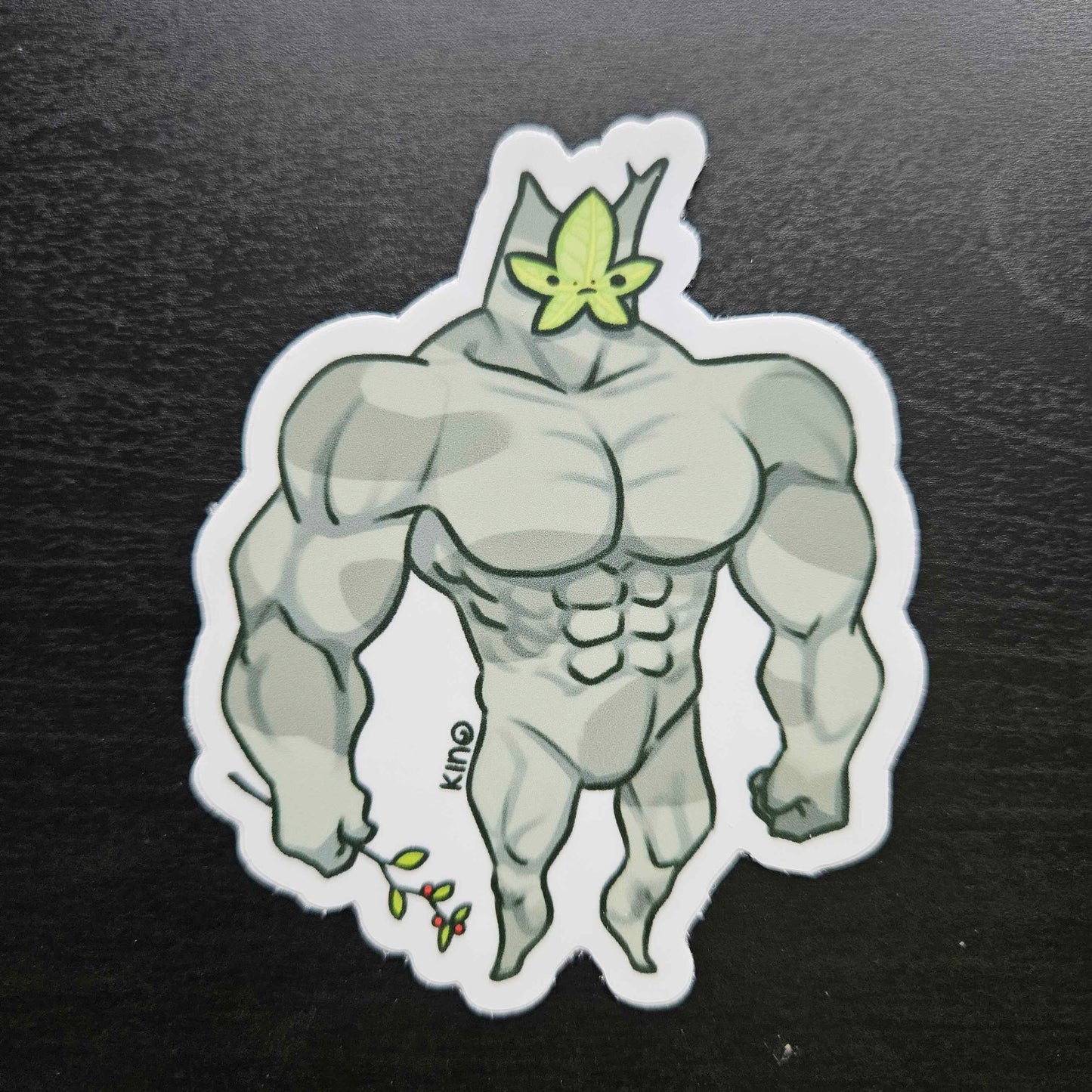 Buff Leaf Guy Sticker