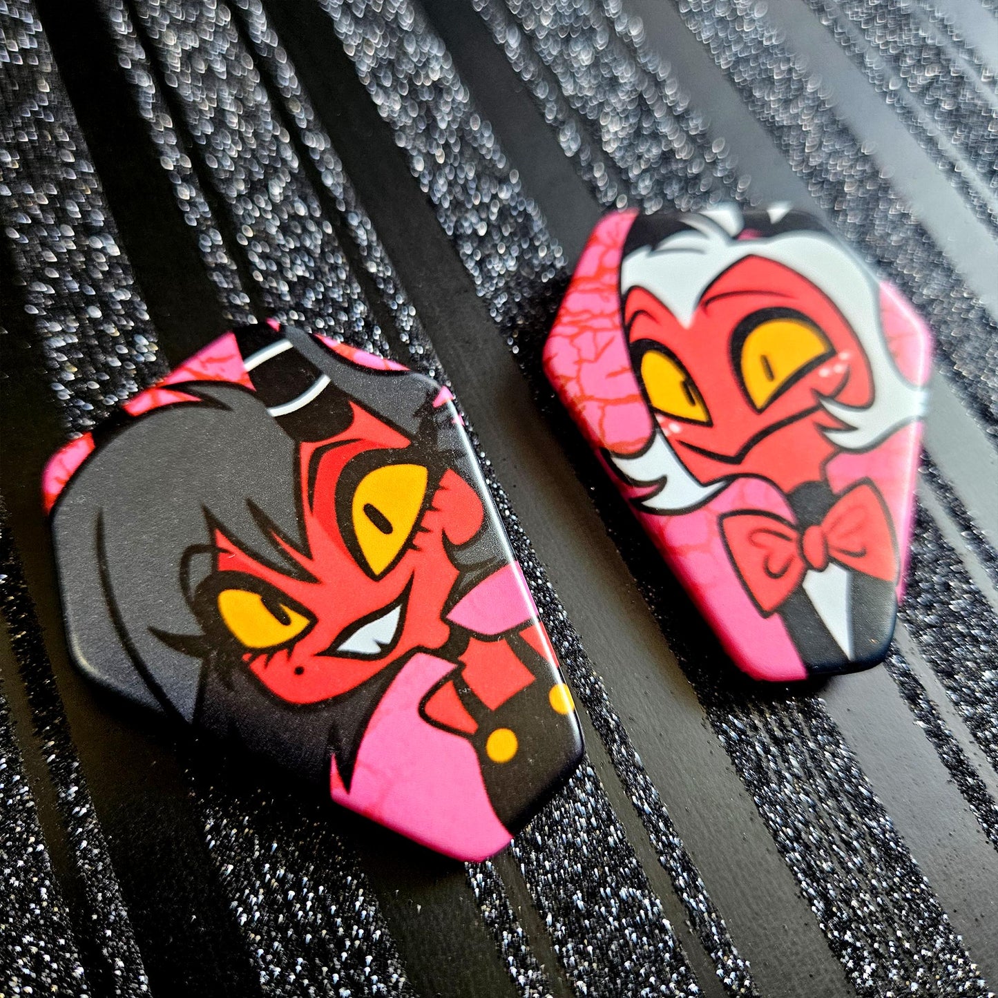 Helluva Boss Coffin Pin Buttons