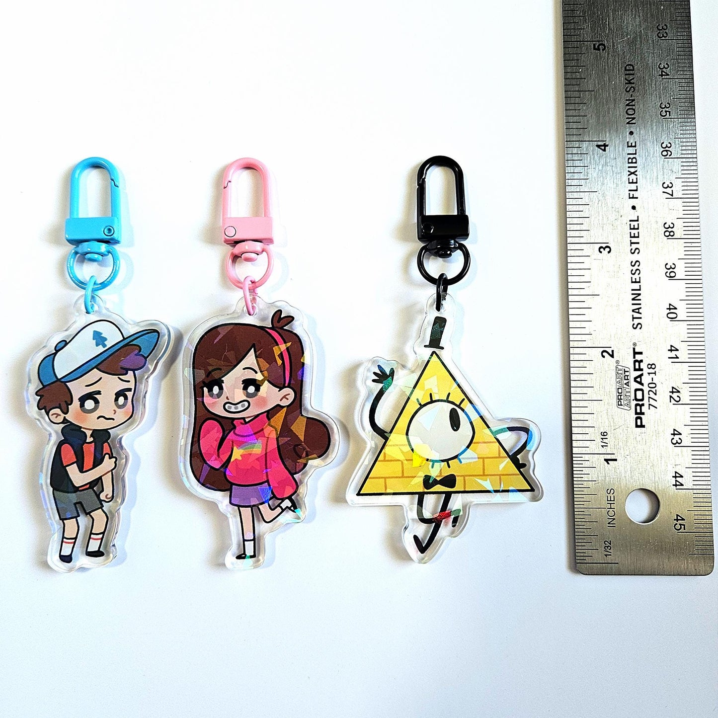 Pinetree Twins And Triangle Man Charms