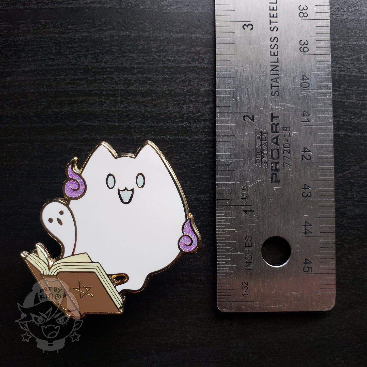 Ghost Cat Enamel Pin