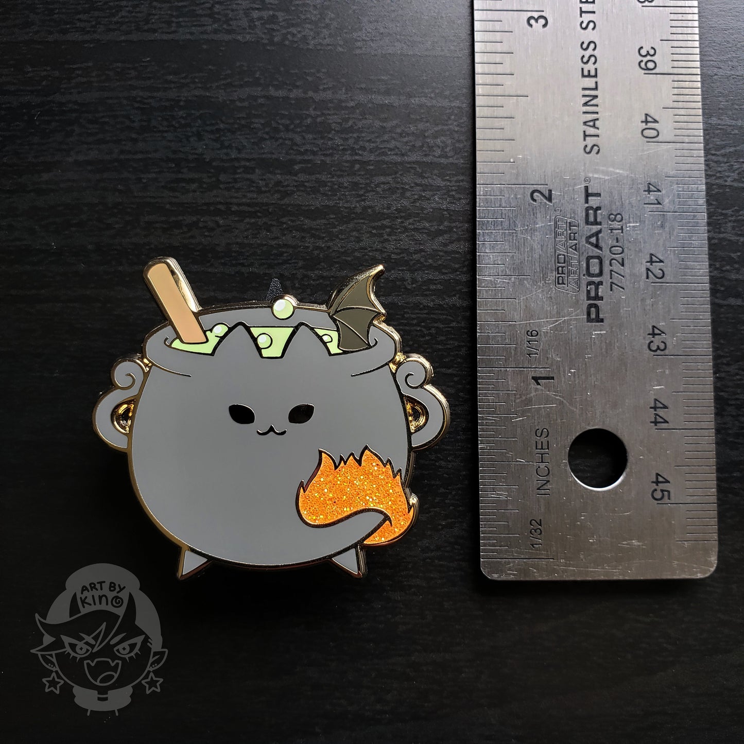 Cauldron Cat Enamel Pin