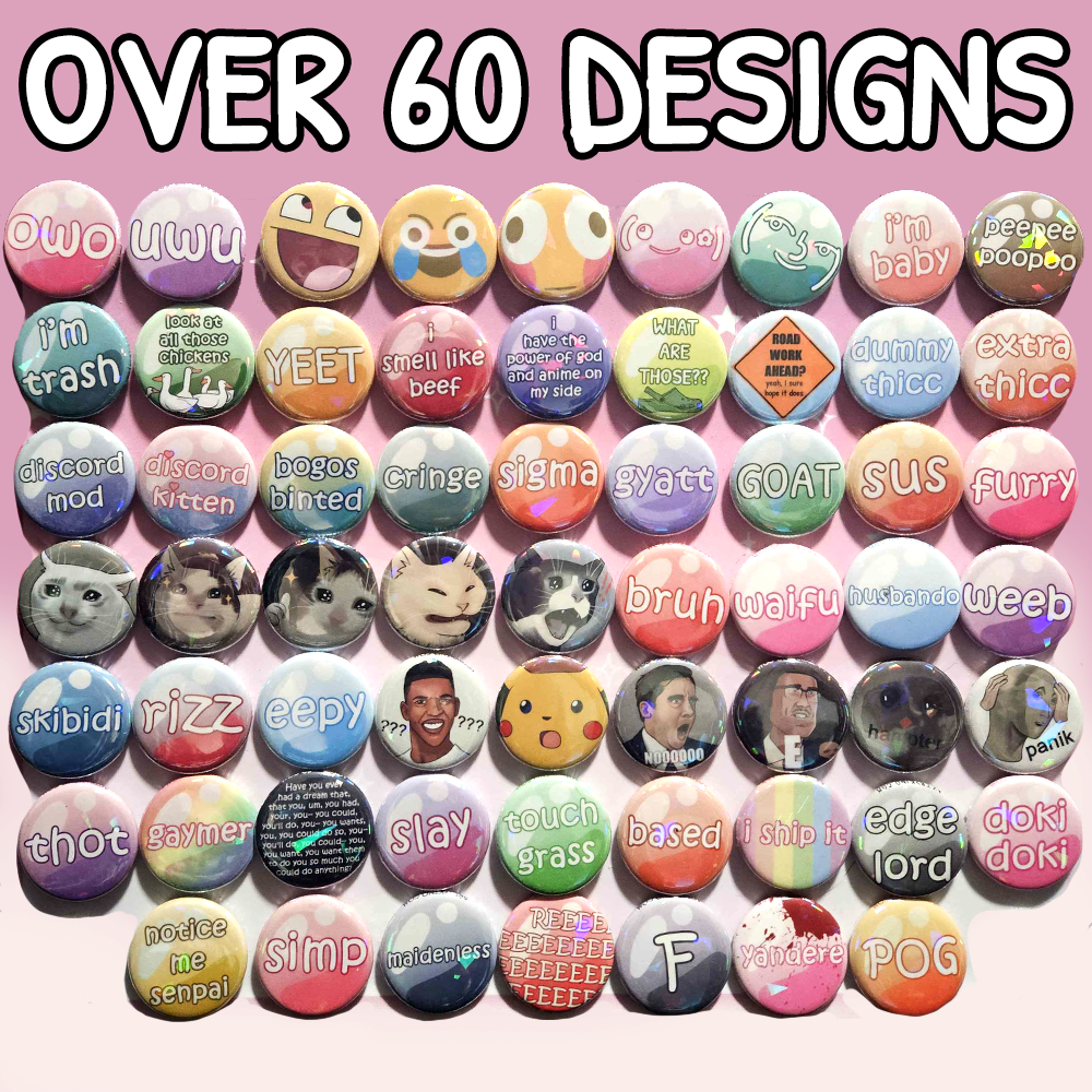 Holographic Meme Button Blind Bag