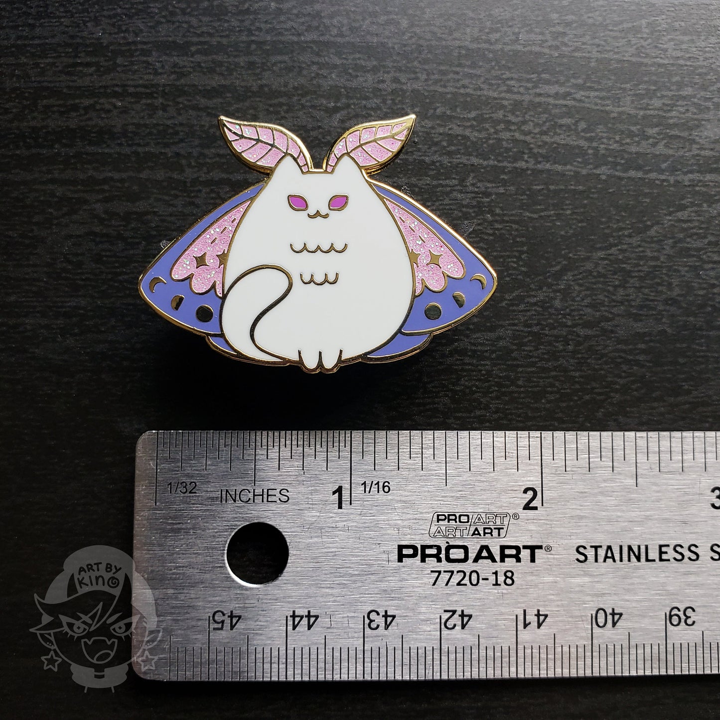 Moth Cat Enamel Pin