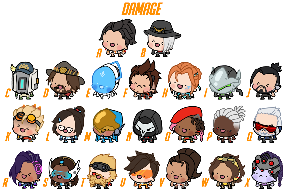 OW2 Damage Mini Charms