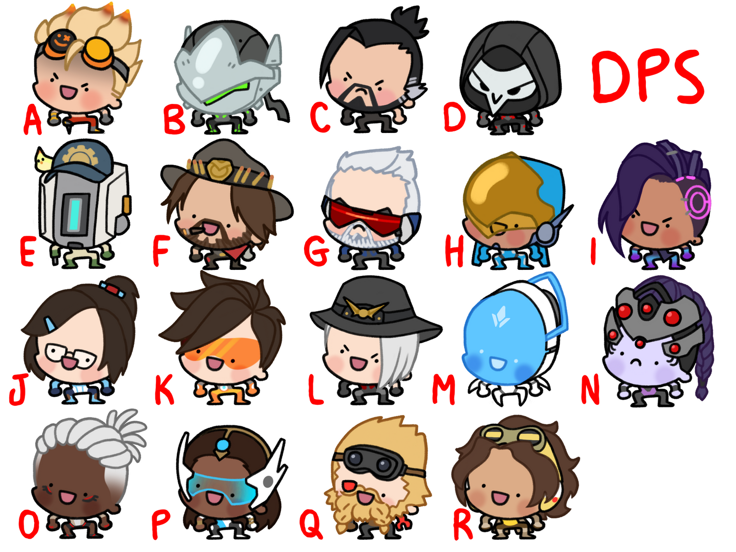 OW2 Damage Mini Charms