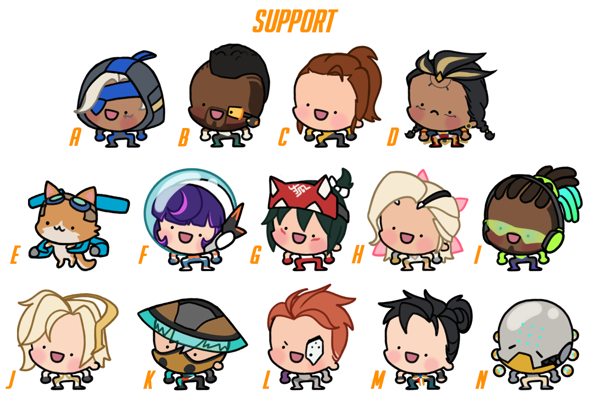 OW2 Support Mini Charms