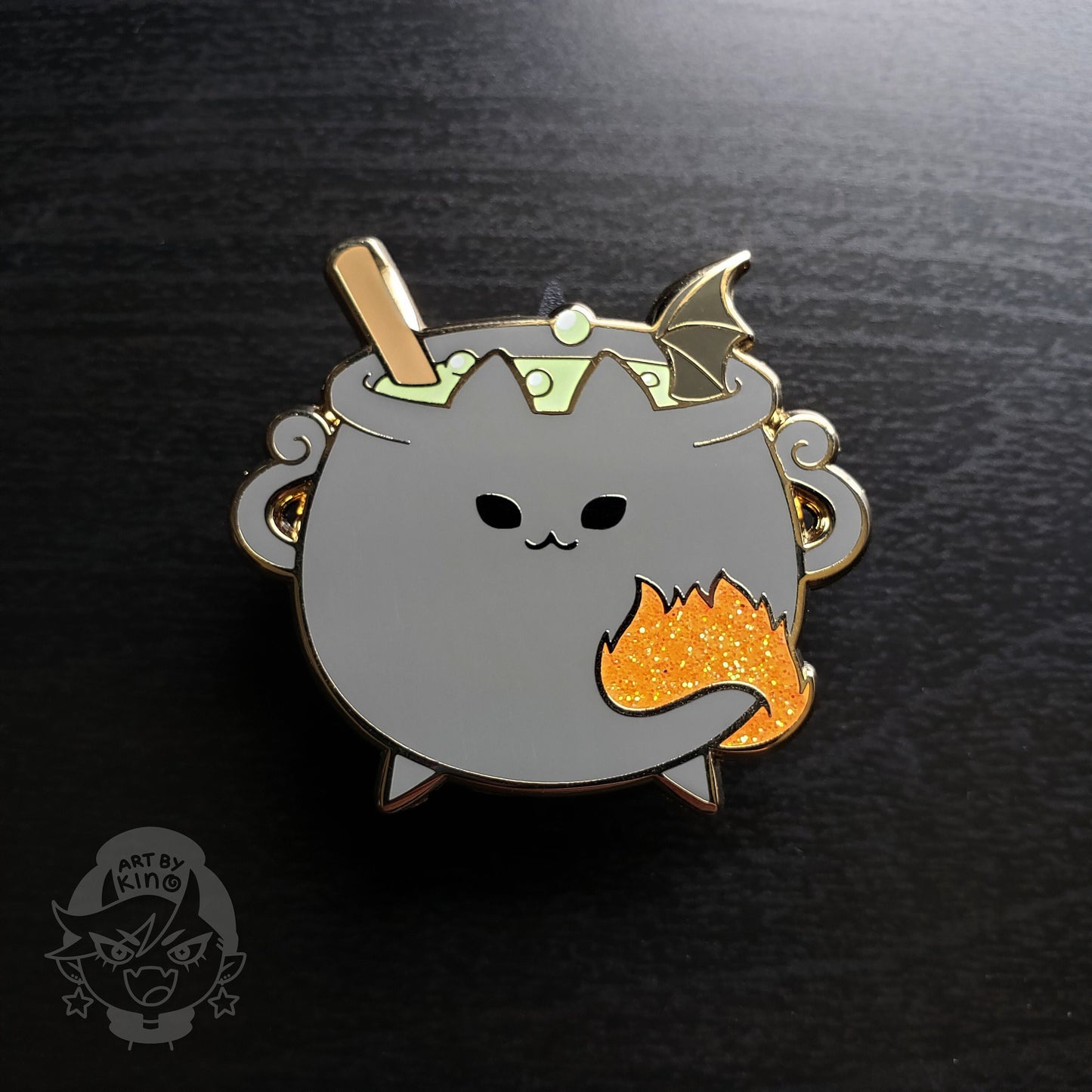 Cauldron Cat Enamel Pin