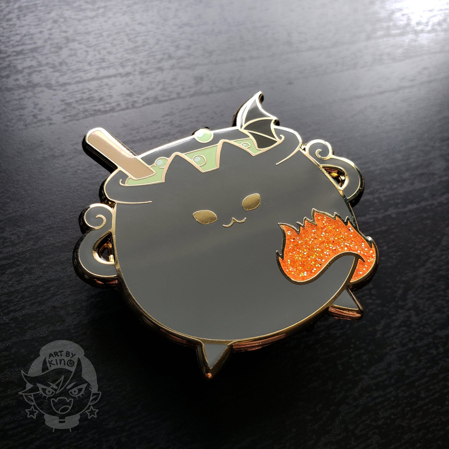 Cauldron Cat Enamel Pin