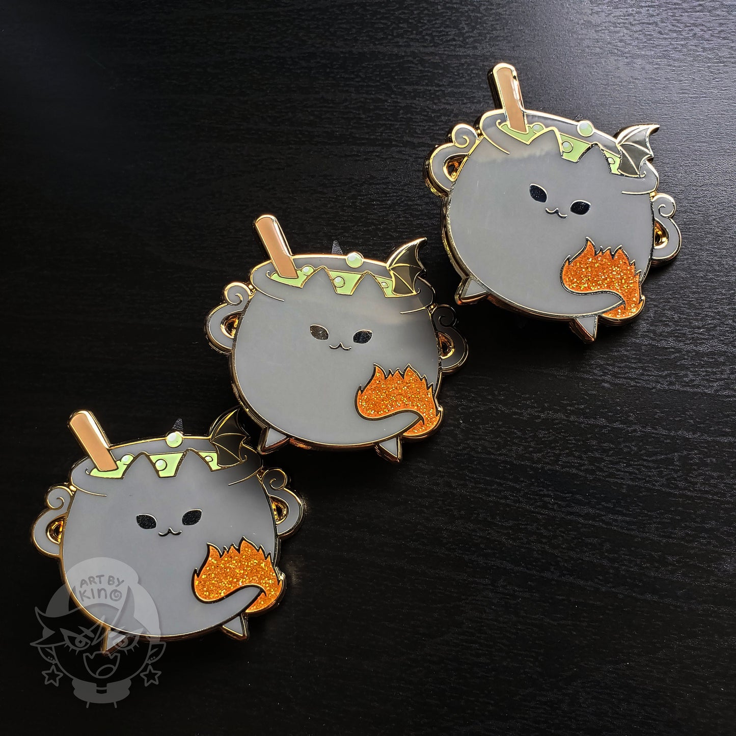 Cauldron Cat Enamel Pin