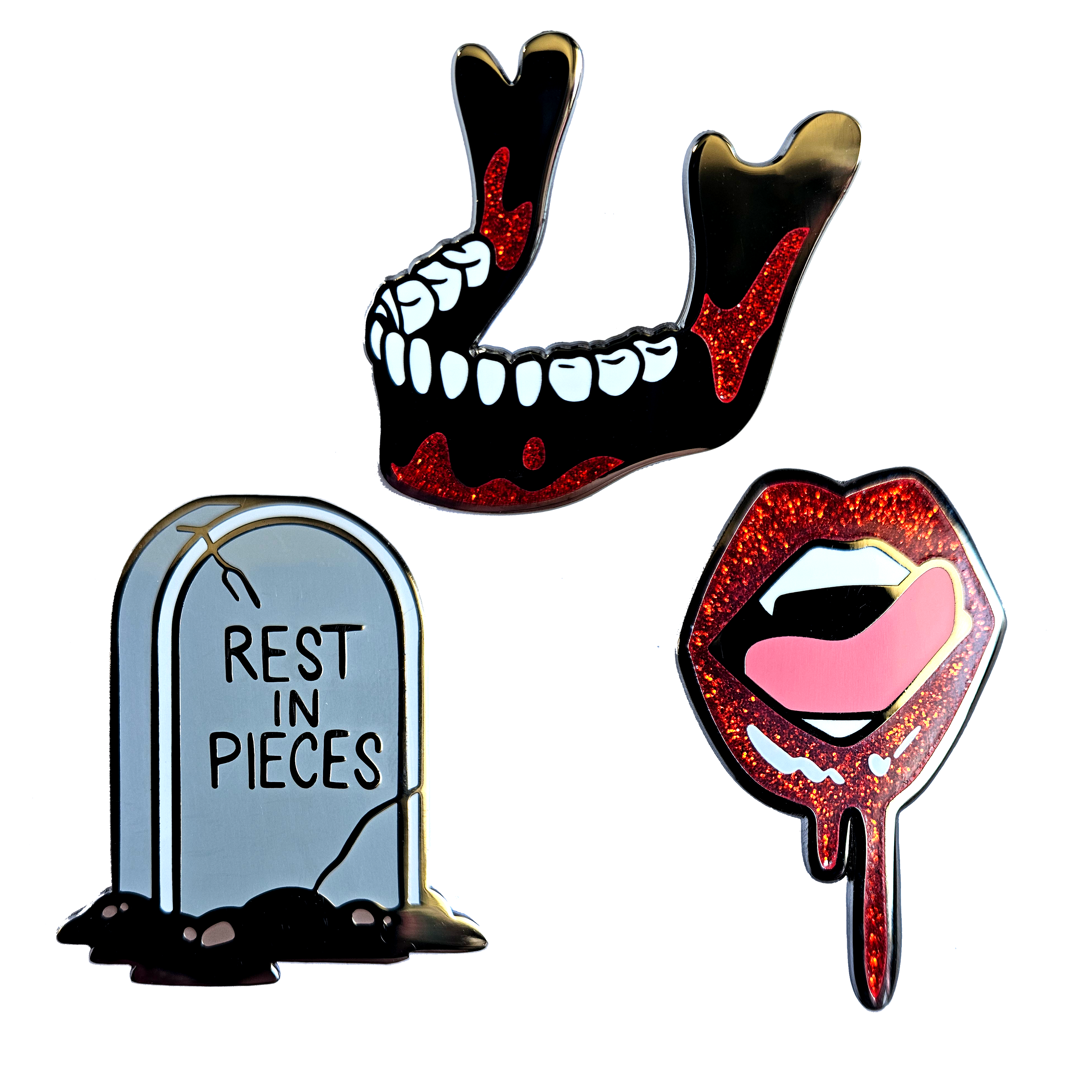 Creepy Pin Spooky Horror Pins – Art by Kino